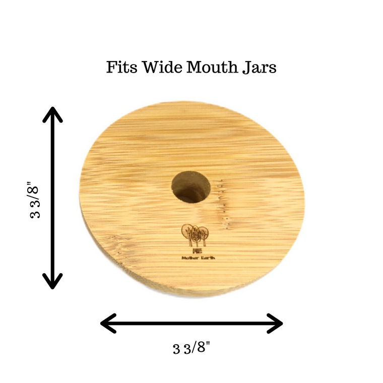 Bamboo Lid for Mason Jar with Straw Hole – Birdbath